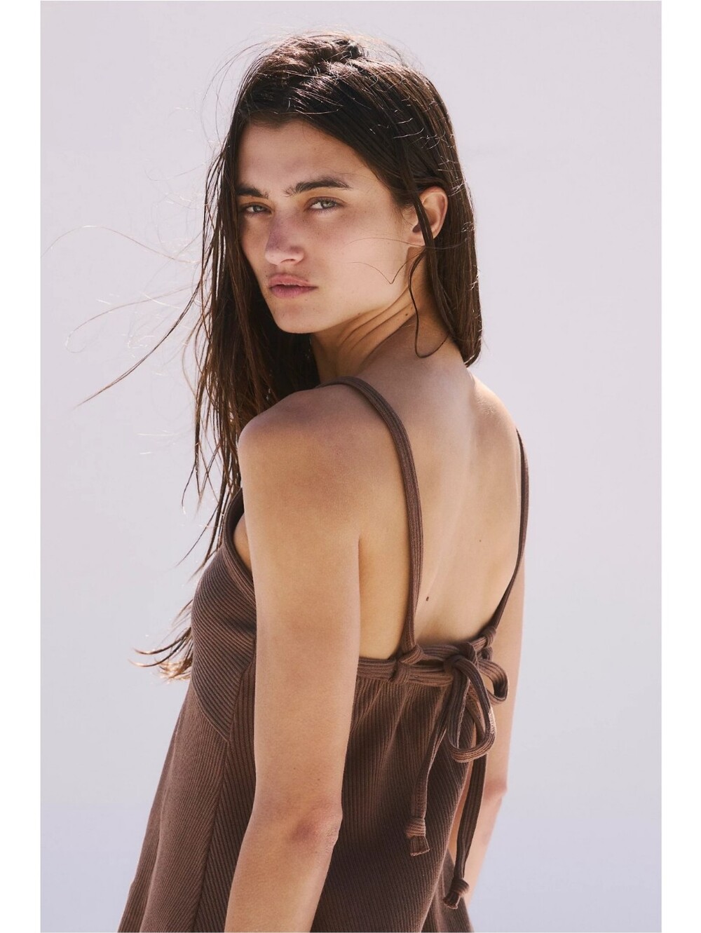 Free People Beach Plaza Mini Dress Otter Nwot - Picture 3 of 9